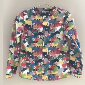 Soho Kids Multicolored Animal Print Button up Sz 8